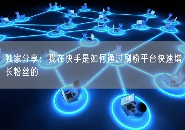 独家分享：我在快手是如何通过刷粉平台快速增长粉丝的