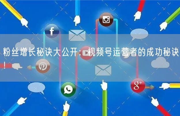 粉丝增长秘诀大公开：视频号运营者的成功秘诀！