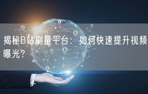 揭秘B站刷量平台:如何快速提升视频曝光?