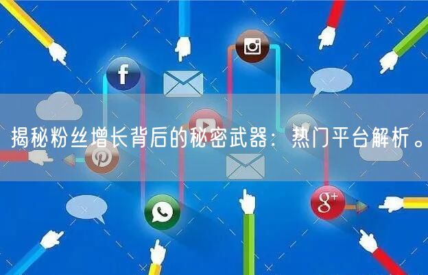 揭秘粉丝增长背后的秘密武器：热门平台解析。