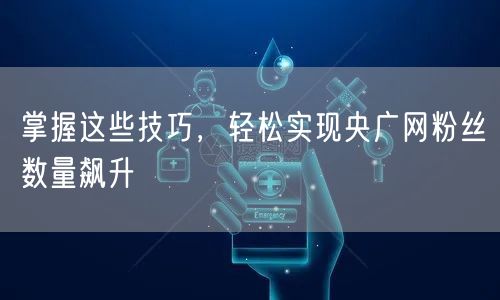 掌握这些技巧,轻松实现央广网粉丝数量飙升