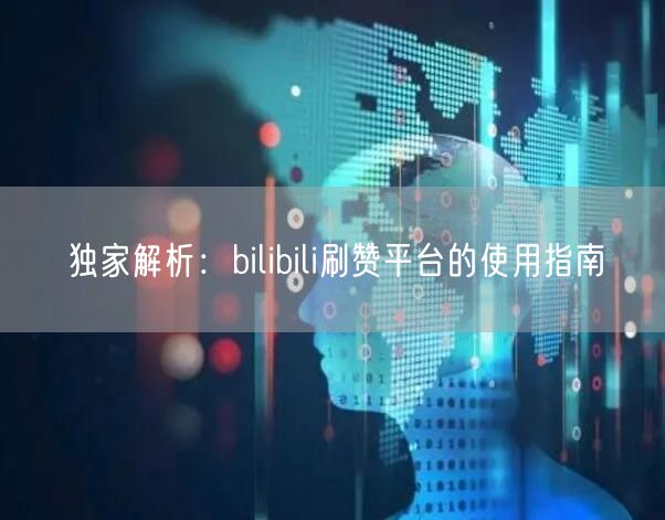 独家解析：bilibili刷赞平台的使用指南