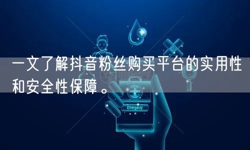 一文了解抖音粉丝购买平台的实用性和安全性保障。