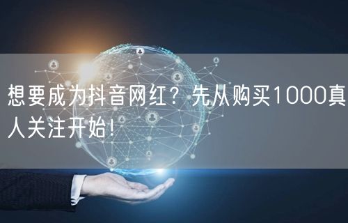 想要成为抖音网红?先从购买1000真人关注开始!