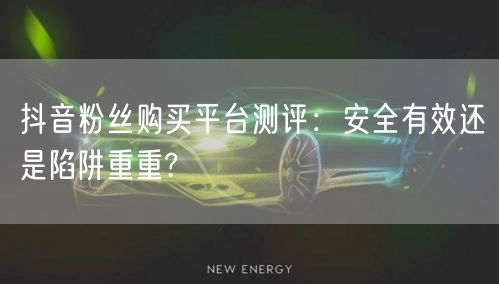 抖音粉丝购买平台测评:安全有效还是陷阱重重?