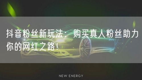 抖音粉丝新玩法:购买真人粉丝助力你的网红之路!