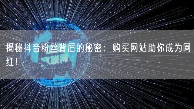 揭秘抖音粉丝背后的秘密:购买网站助你成为网红!