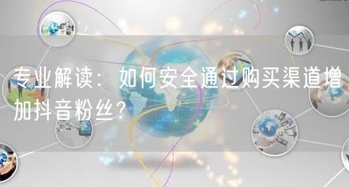 专业解读:如何安全通过购买渠道增加抖音粉丝?