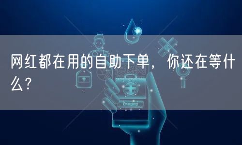 网红都在用的自助下单，你还在等什么？