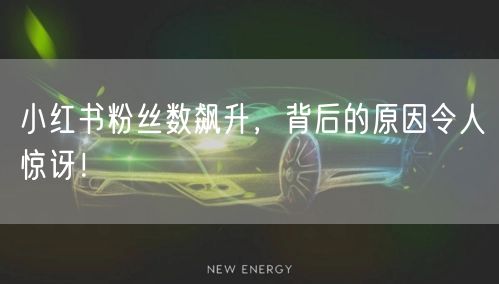 小红书粉丝数飙升,背后的原因令人惊讶!