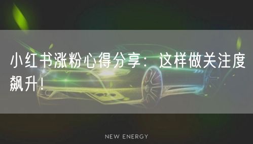 小红书涨粉心得分享:这样做关注度飙升!