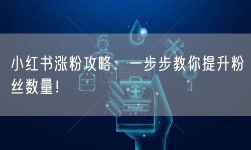 小红书涨粉攻略:一步步教你提升粉丝数量!