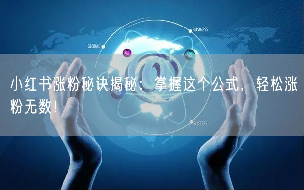 小红书涨粉秘诀揭秘:掌握这个公式,轻松涨粉无数!