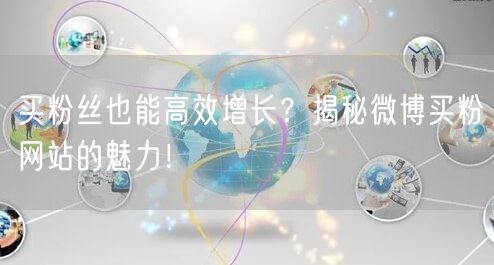买粉丝也能高效增长？揭秘微博买粉网站的魅力！