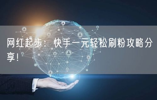 网红起步：快手一元轻松刷粉攻略分享！