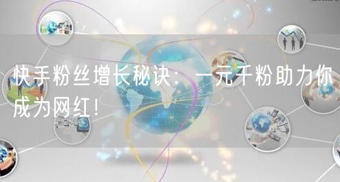 快手粉丝增长秘诀：一元千粉助力你成为网红！
