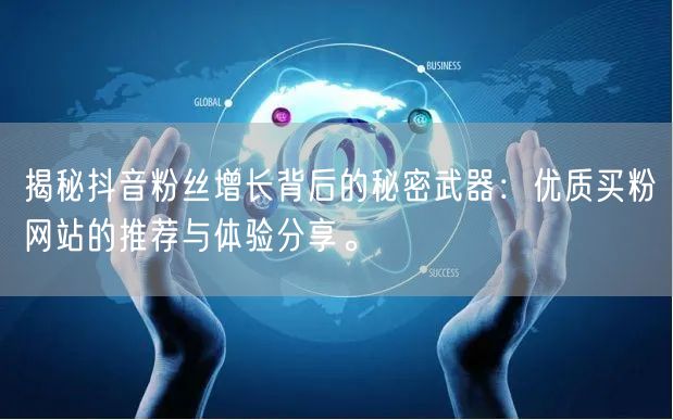 揭秘抖音粉丝增长背后的秘密武器：优质买粉网站的推荐与体验分享。