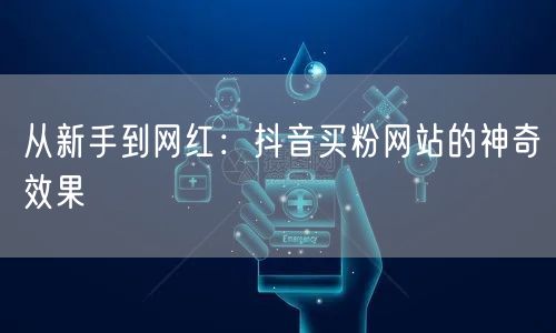 从新手到网红:抖音买粉网站的神奇效果