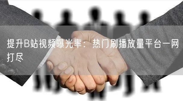 提升B站视频曝光率：热门刷播放量平台一网打尽