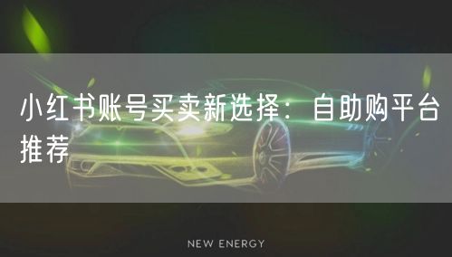 小红书账号买卖新选择:自助购平台推荐