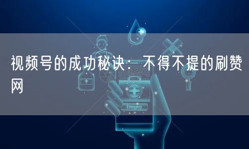 视频号的成功秘诀:不得不提的刷赞网