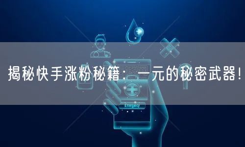 揭秘快手涨粉秘籍:一元的秘密武器!