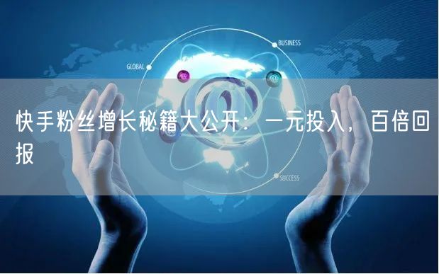 快手粉丝增长秘籍大公开:一元投入,百倍回报