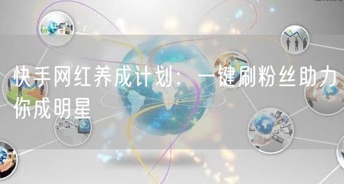 快手网红养成计划:一键刷粉丝助力你成明星