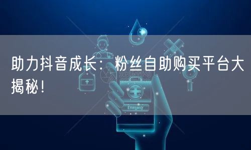 助力抖音成长:粉丝自助购买平台大揭秘!
