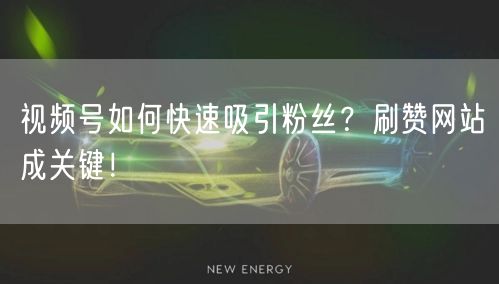 视频号如何快速吸引粉丝?刷赞网站成关键!