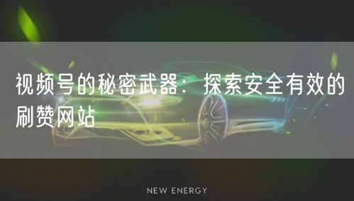 视频号的秘密武器:探索安全有效的刷赞网站