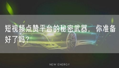 短视频点赞平台的秘密武器，你准备好了吗？