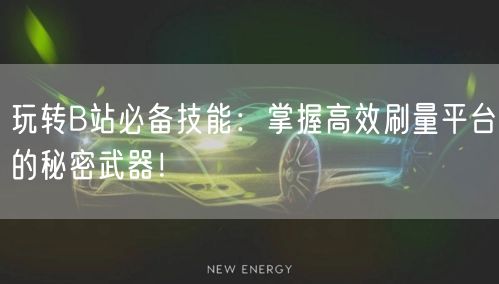 玩转B站必备技能：掌握高效刷量平台的秘密武器！