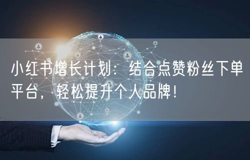 小红书增长计划:结合点赞粉丝下单平台,轻松提升个人品牌!