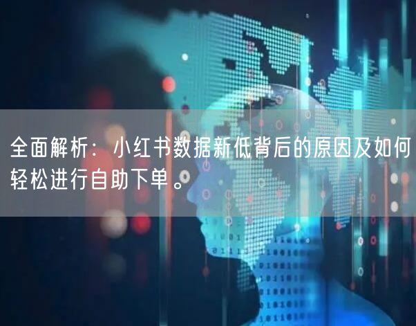 全面解析:小红书数据新低背后的原因及如何轻松进行自助下单。