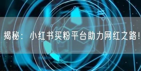 揭秘:小红书买粉平台助力网红之路!
