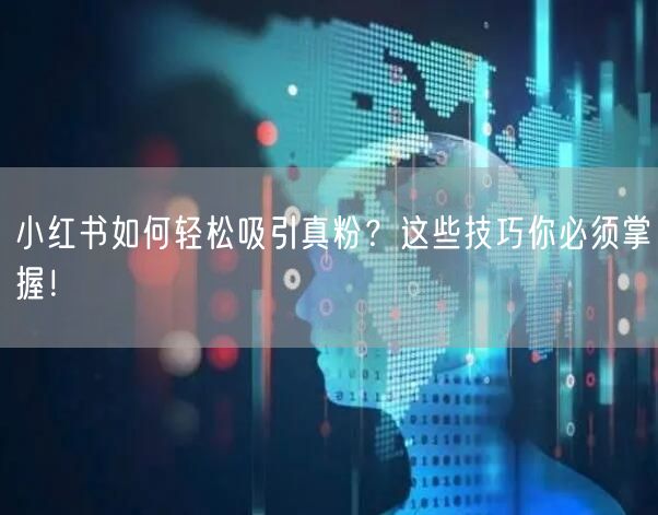 小红书如何轻松吸引真粉?这些技巧你必须掌握!